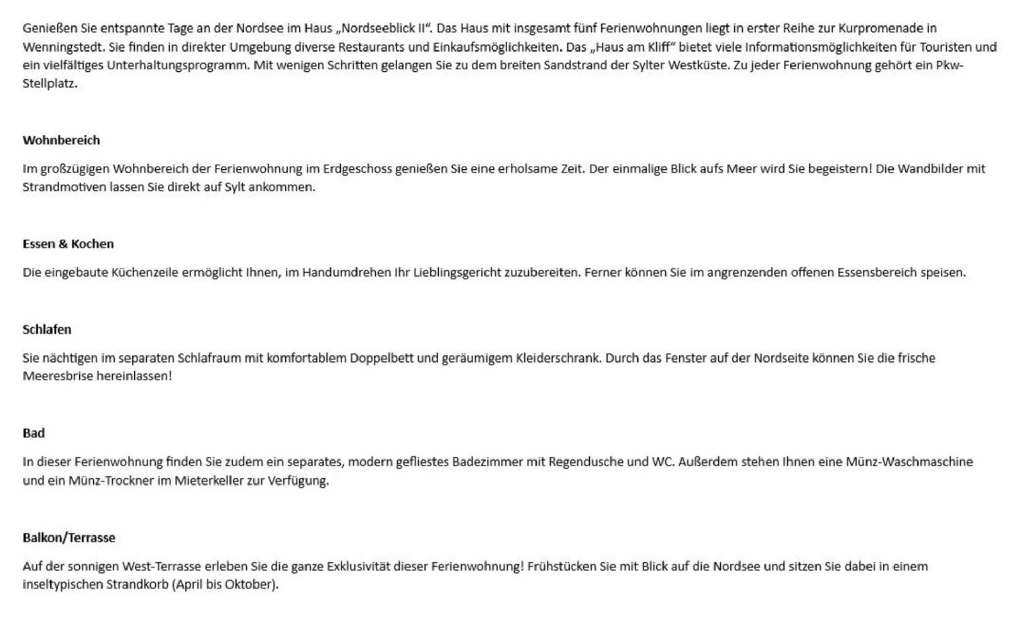 Nordseeblick II - Duenenstr 21, App 1 文尼斯塔特 外观 照片